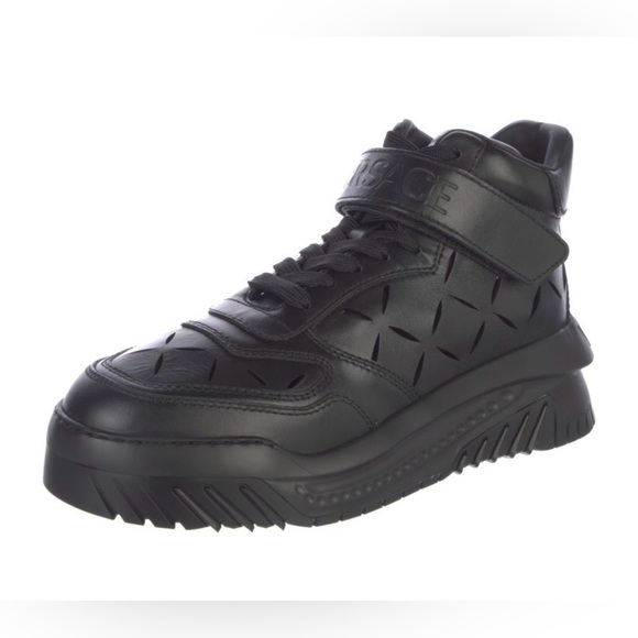Versace Other - $1175 NEW size 41 Versace Black High-Top Sneakers with Velcro Strap